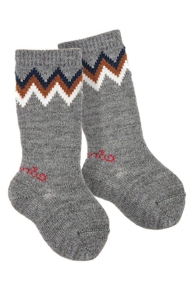 Condor Light Grey Zig Zag Socks - Millie and John
