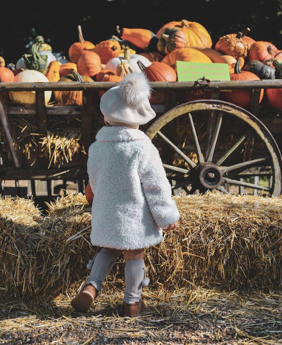 Condor Linen Faux Fur Pom Pom Beret - Millie and John