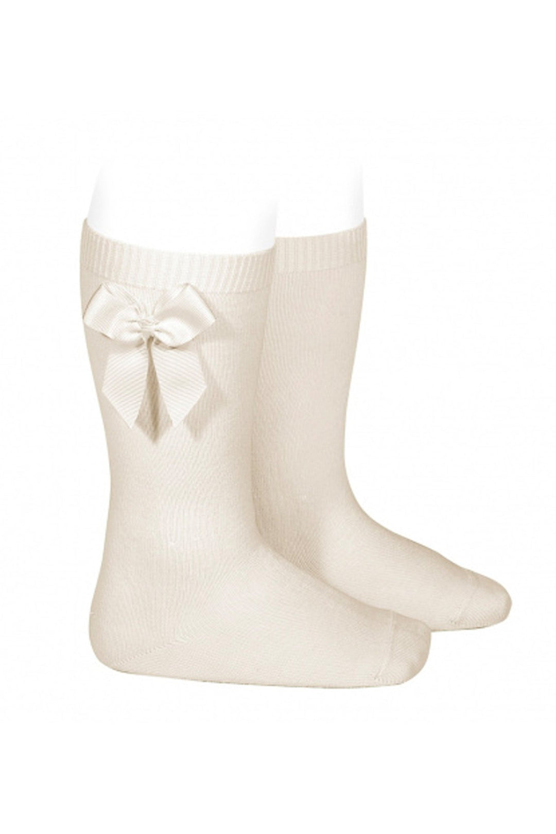 Condor Linen Grosgrain Bow Knee High Socks - Millie and John