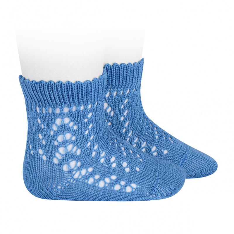 Condor Mediterranean Blue Ankle Openwork Socks - Millie and John