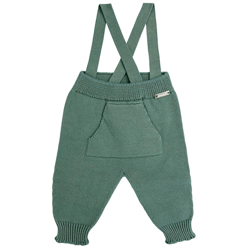 Condor Moss Green Knitted Trousers with Braces - Millie and John