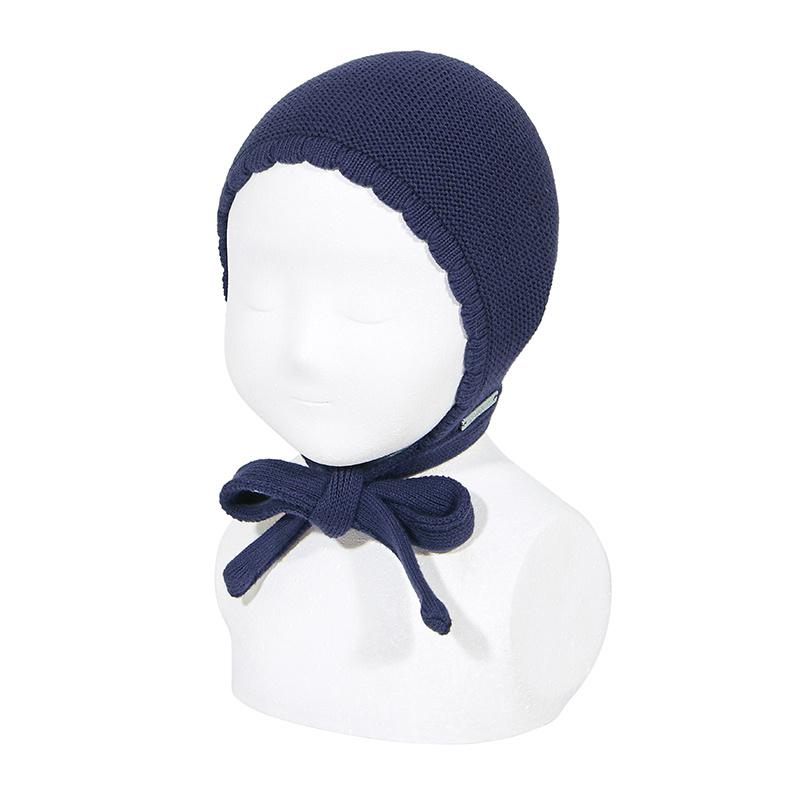 Condor Navy Garter Stitch Bonnet - Millie and John