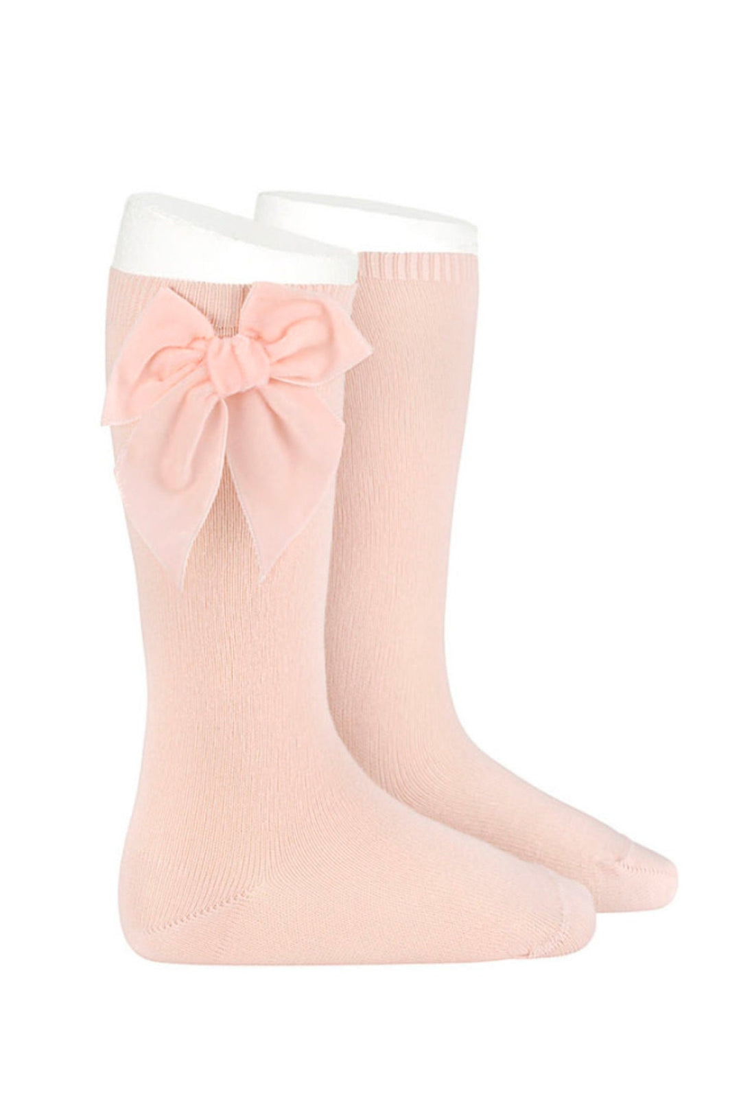 Condor Nude Velvet Bow Socks - Millie and John