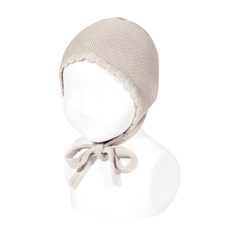 Condor Stone Garter Stitch Bonnet - Millie and John