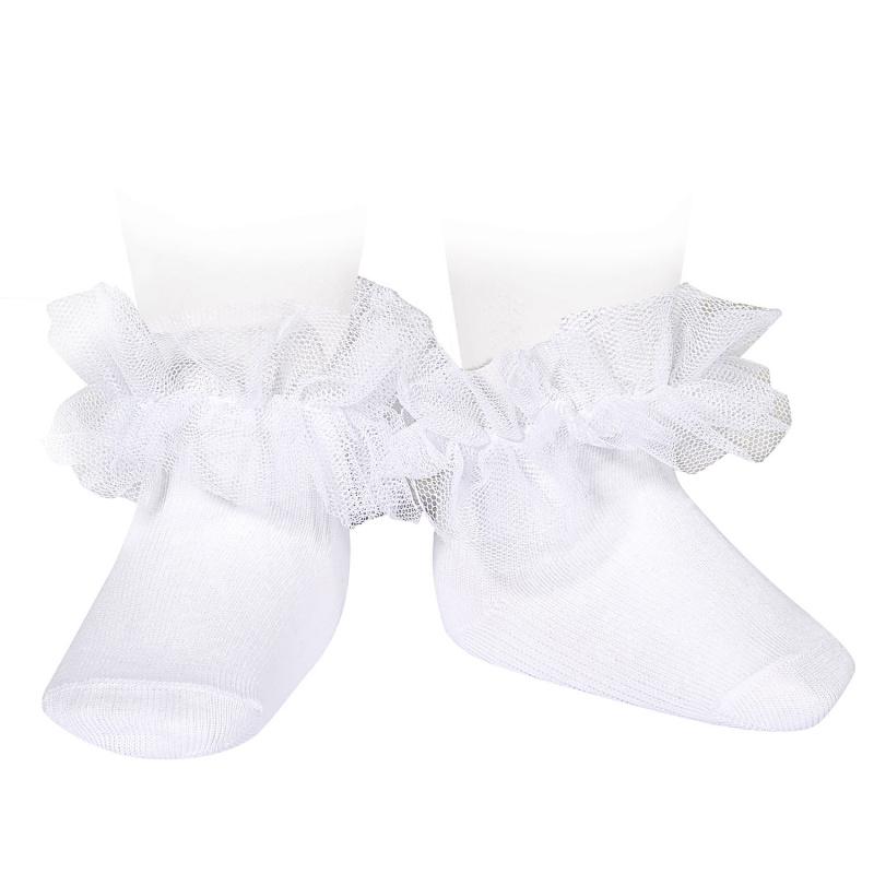Condor White Tutu Ankle Socks - Millie and John