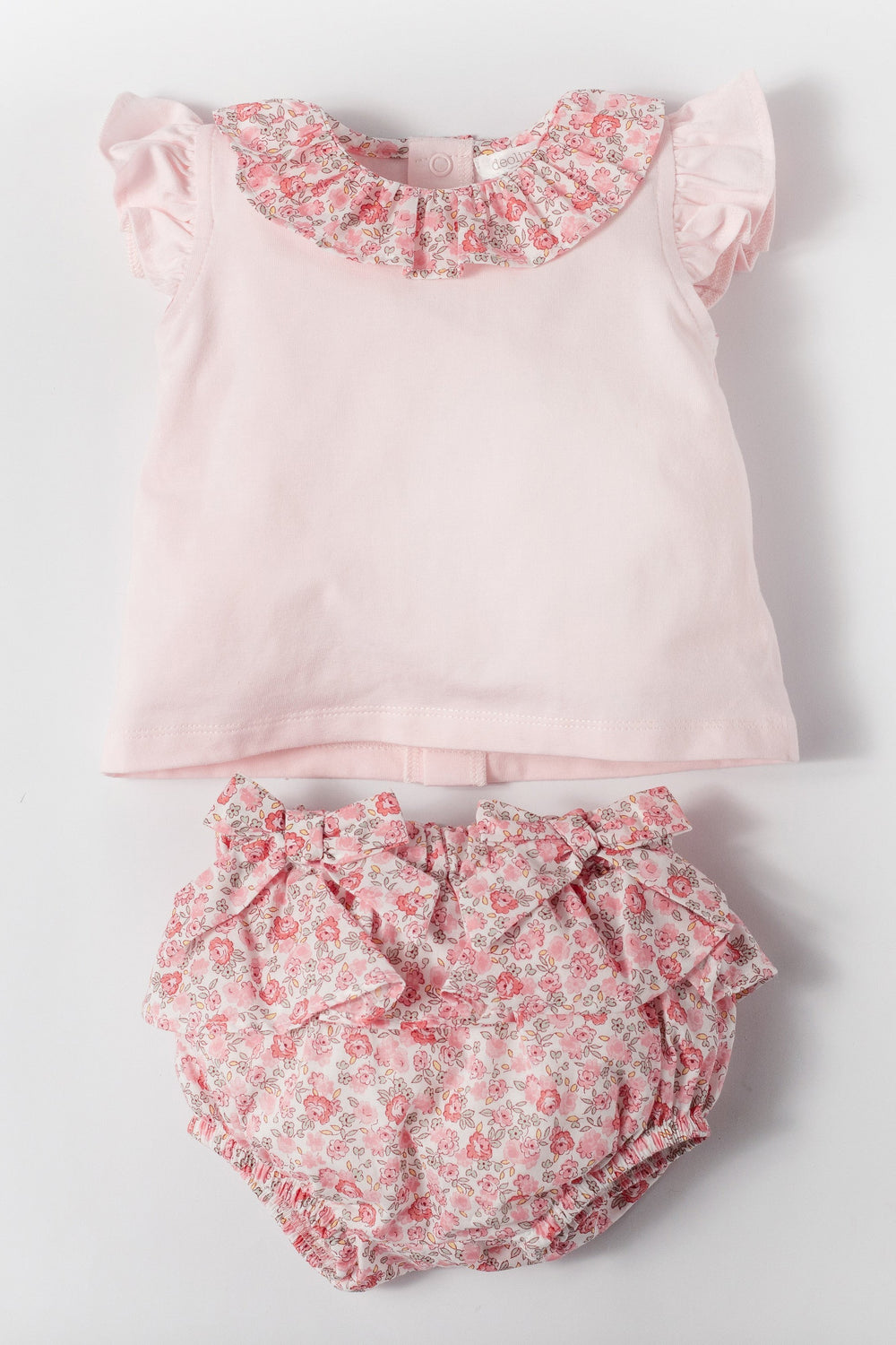 Deolinda "Cordelia" Pink Vintage Floral Blouse & Bloomers | Millie and John