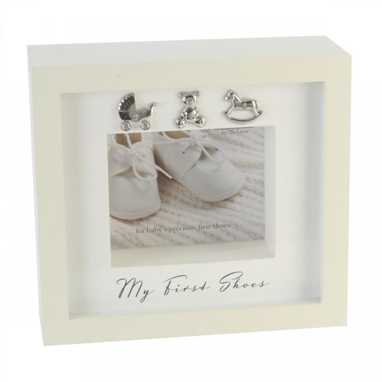 Bambino Cream "My First Shoes" Box Frame | Millie and John