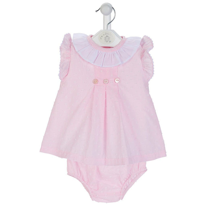 Dandelion Pink Plumeti Dot Dress & Knickers - Millie and John