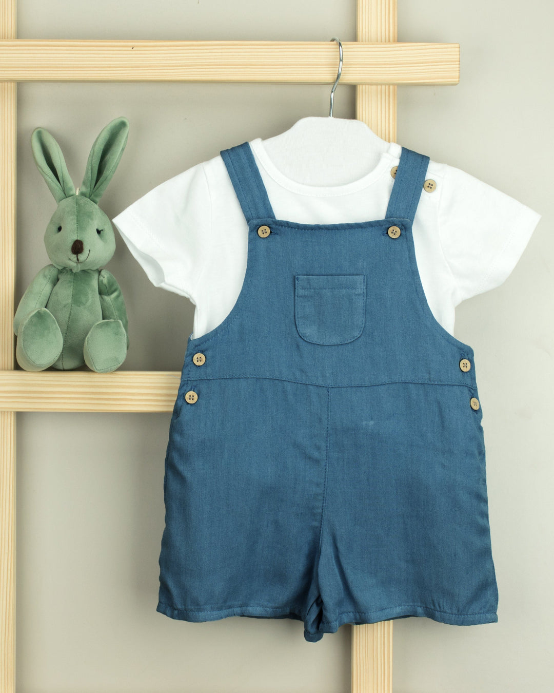 Babidu DENIM | Dungaree & T-Shirt Set | Millie and John