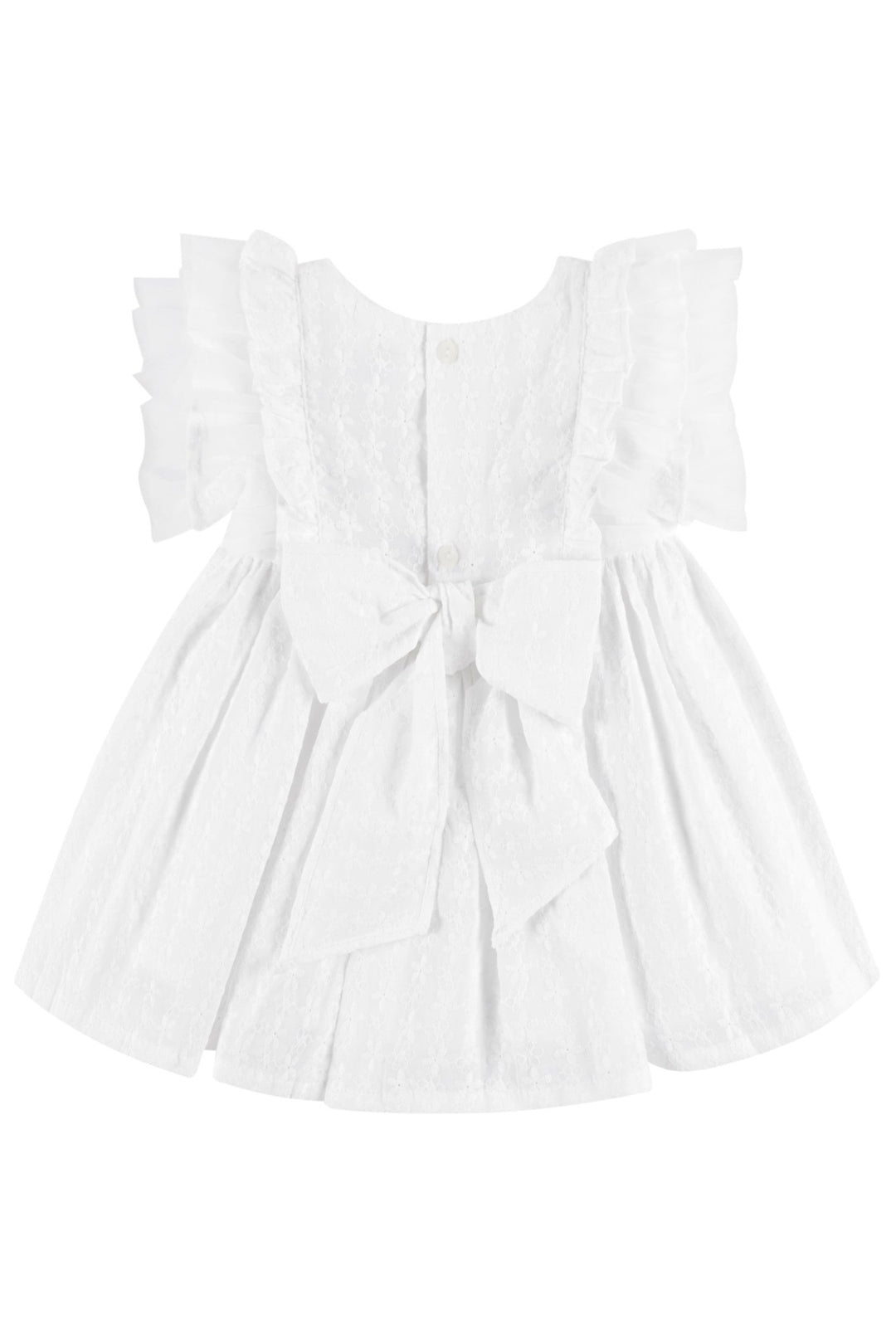 Deolinda "Aida" White Broderie Anglaise Dress - Millie and John