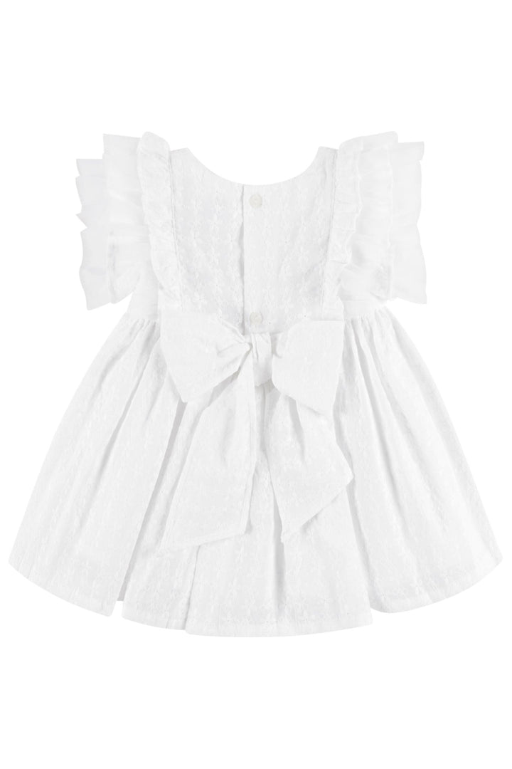 Deolinda "Aida" White Broderie Anglaise Dress - Millie and John