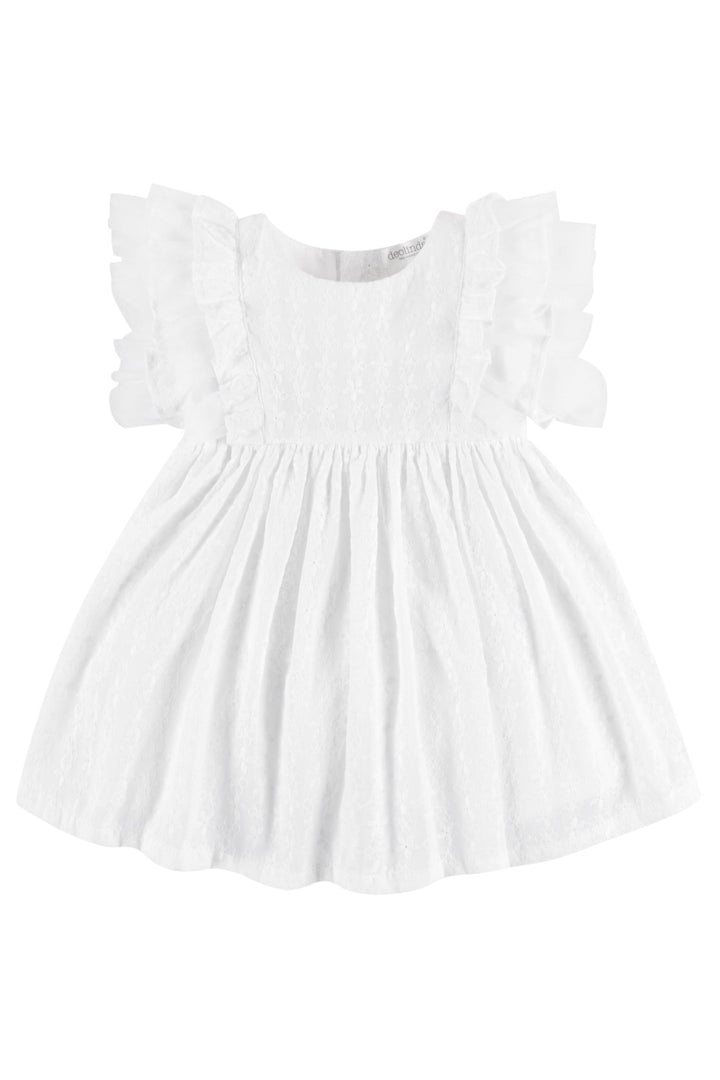 Deolinda "Aida" White Broderie Anglaise Dress - Millie and John