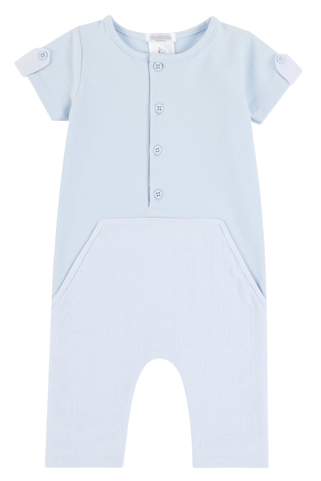 Deolinda "Gideon" Blue Seersucker Stripe Romper - Millie and John