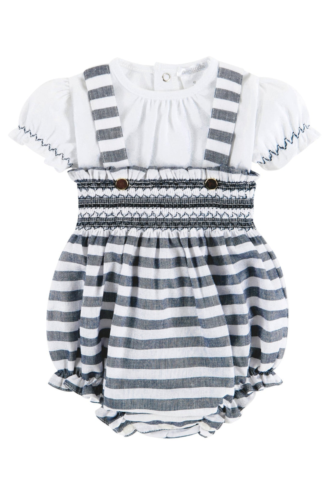 Deolinda "Romani" Blouse & Navy Striped Shortie - Millie and John