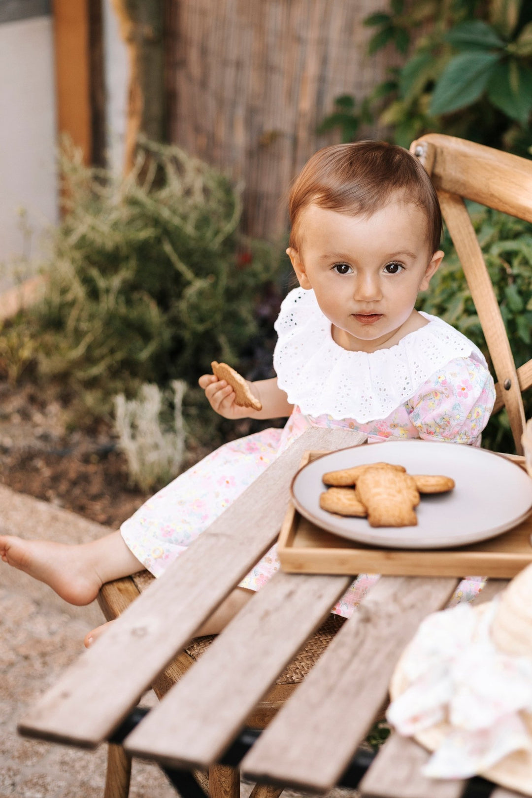 Deolinda "Sabina" Pink & Lemon Floral Dress - Millie and John