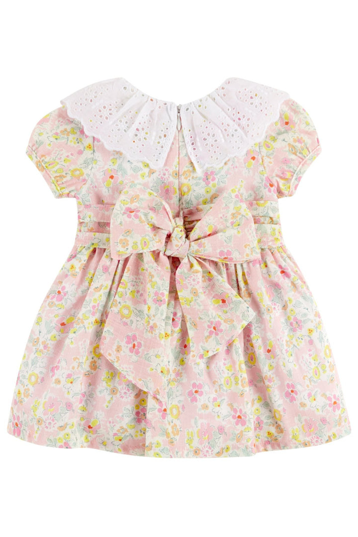 Deolinda "Sabina" Pink & Lemon Floral Dress - Millie and John