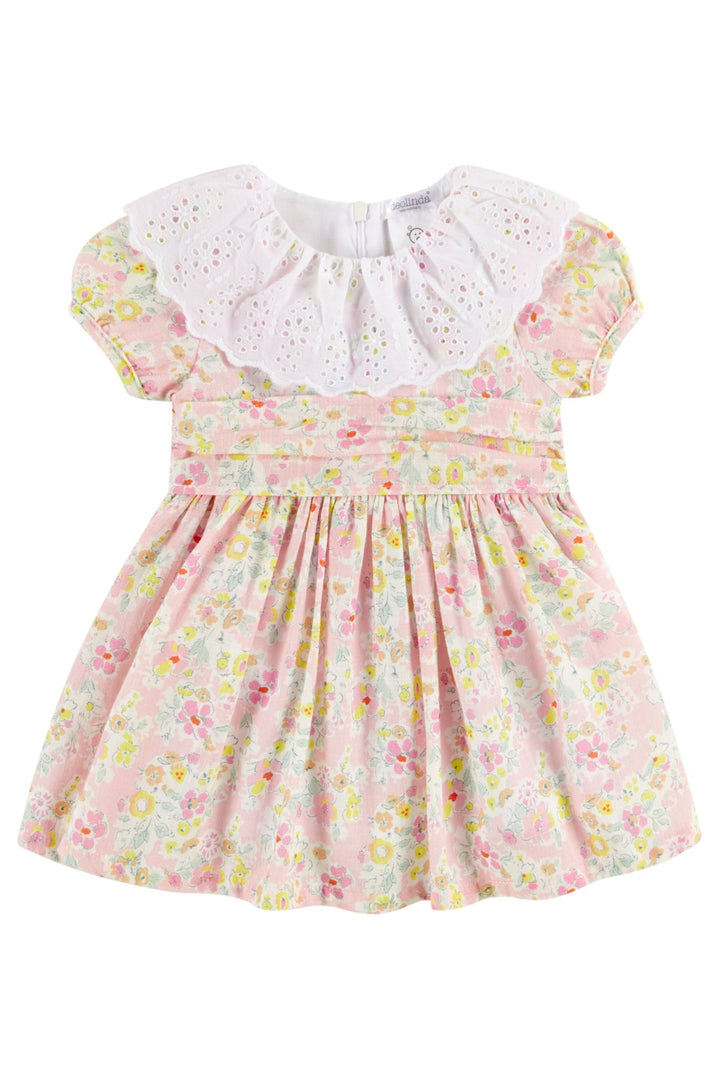 Deolinda "Sabina" Pink & Lemon Floral Dress - Millie and John