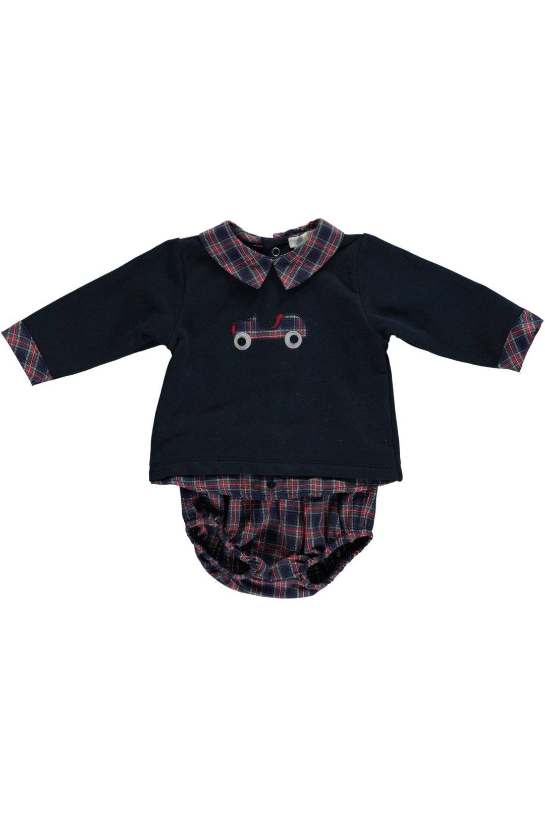 Deolinda "William" Navy Tartan Top & Jam Pants - Millie and John