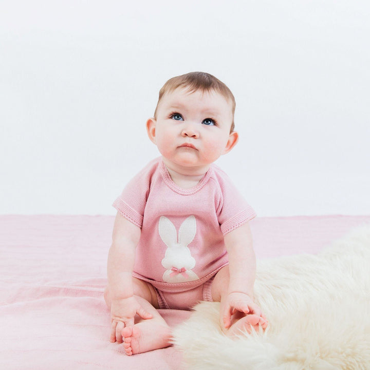 Dandelion Dusky Pink Bunny Top & Knickers | Millie and John