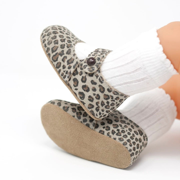 Early Days "Emma" Leather Leopard Print Shoes - Millie and John