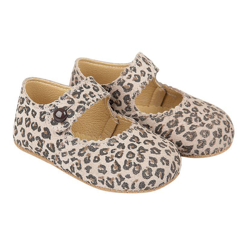 Early Days "Emma" Leather Leopard Print Shoes - Millie and John