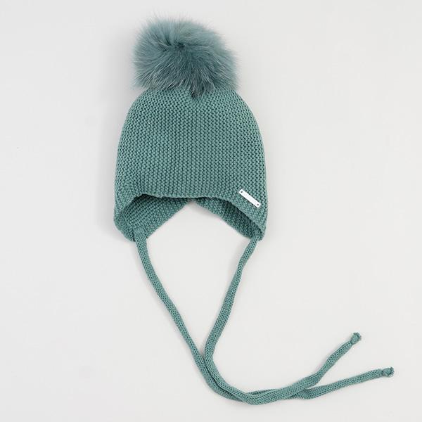 Pangasa Emerald Green Faux Fur Hat with Ties | Millie and John