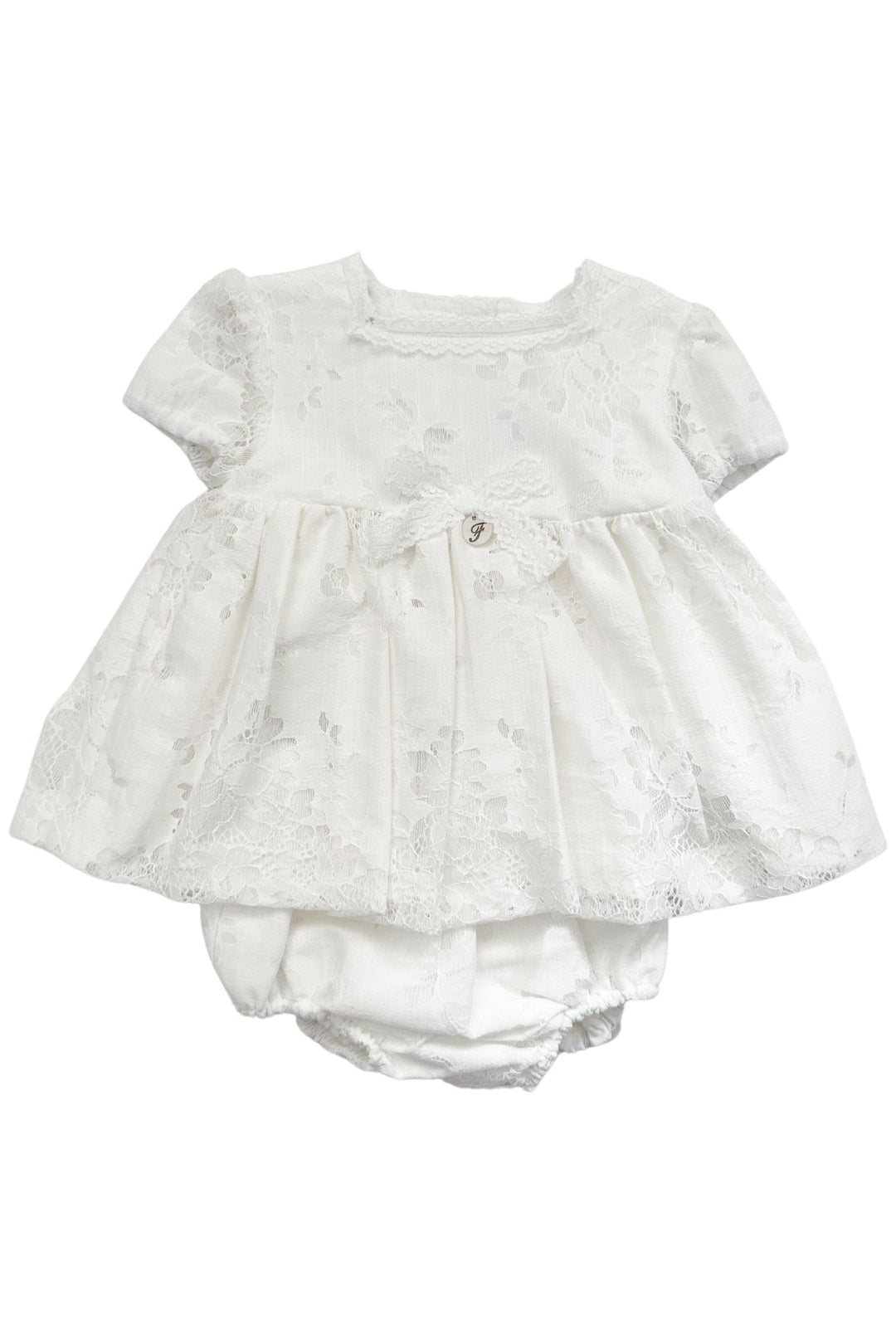 Foque "Ayda" Ivory Lace Dress & Bloomers - Millie and John