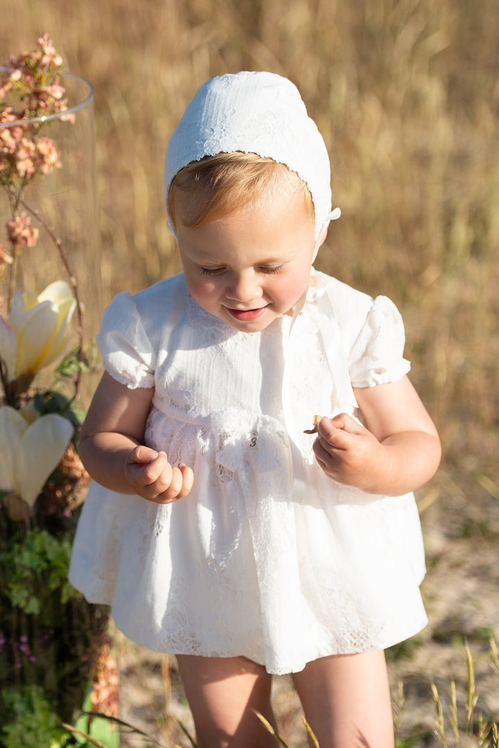 Foque "Ayda" Ivory Lace Dress & Bloomers - Millie and John