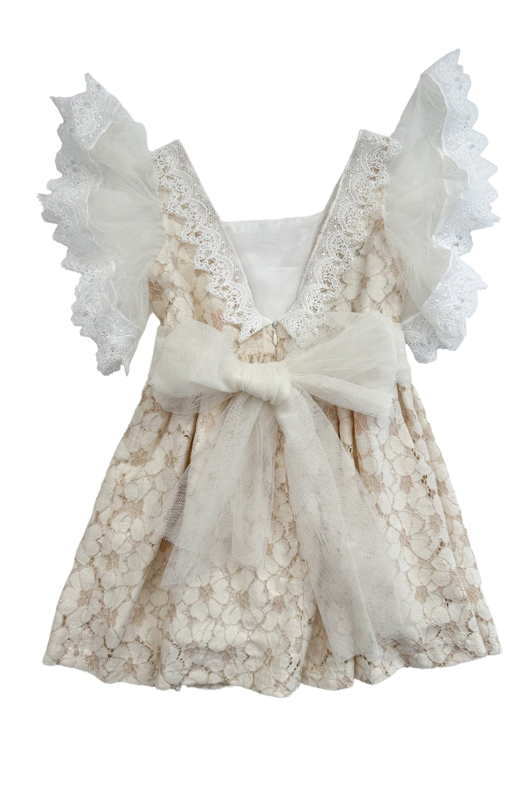 Foque "Darla" Beige Lace Dress - Millie and John