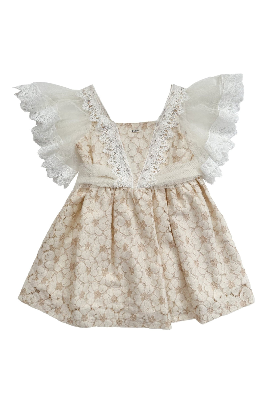 Foque "Darla" Beige Lace Dress - Millie and John