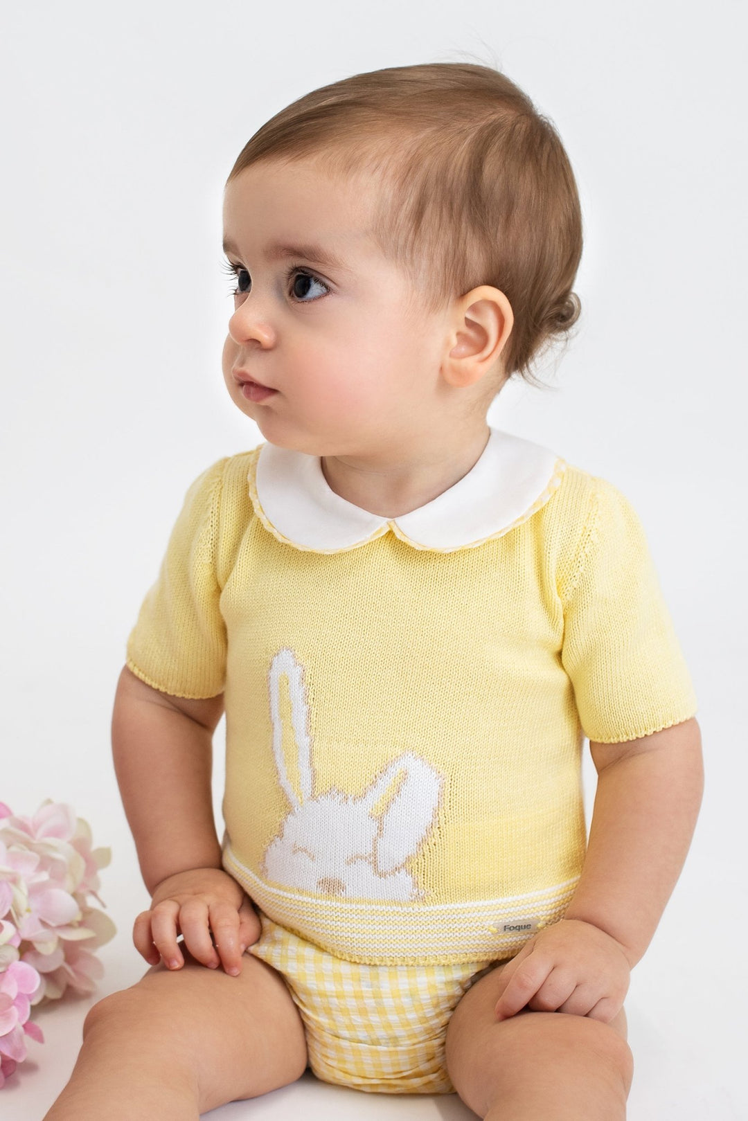 Foque "Dennie" Lemon Knit Bunny Top & Jam Pants - Millie and John
