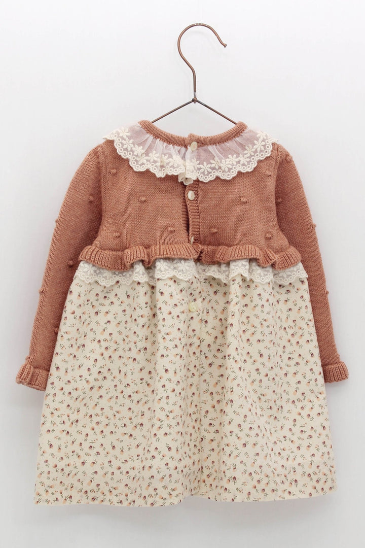 Foque "Freya" Terracotta Half Knit Dress - Millie and John