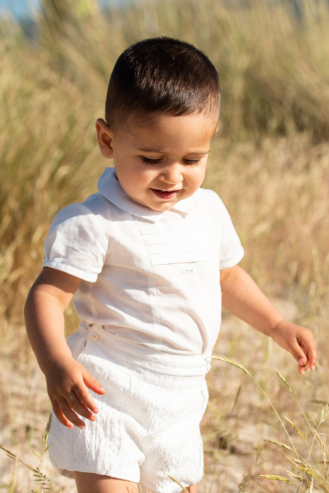 Foque "Rheo" Ivory Shirt & Shorts - Millie and John