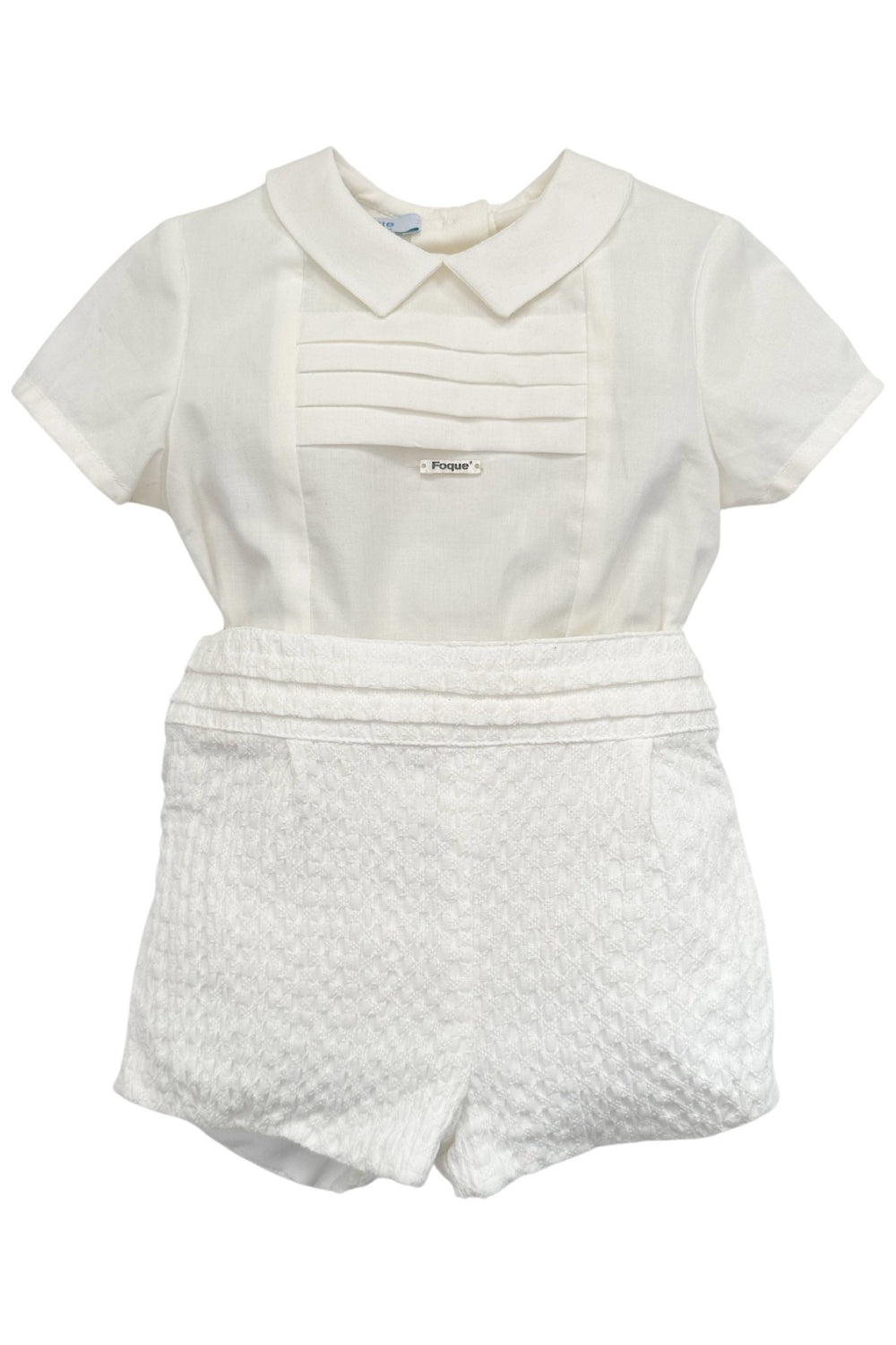Foque "Rheo" Ivory Shirt & Shorts - Millie and John