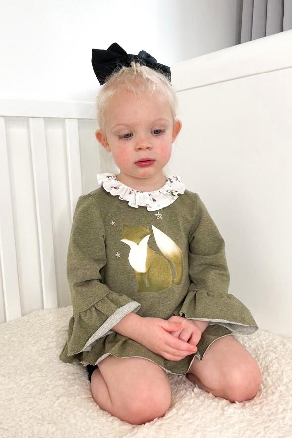 Foque "Sara" Khaki Fox Top & Bloomers - Millie and John