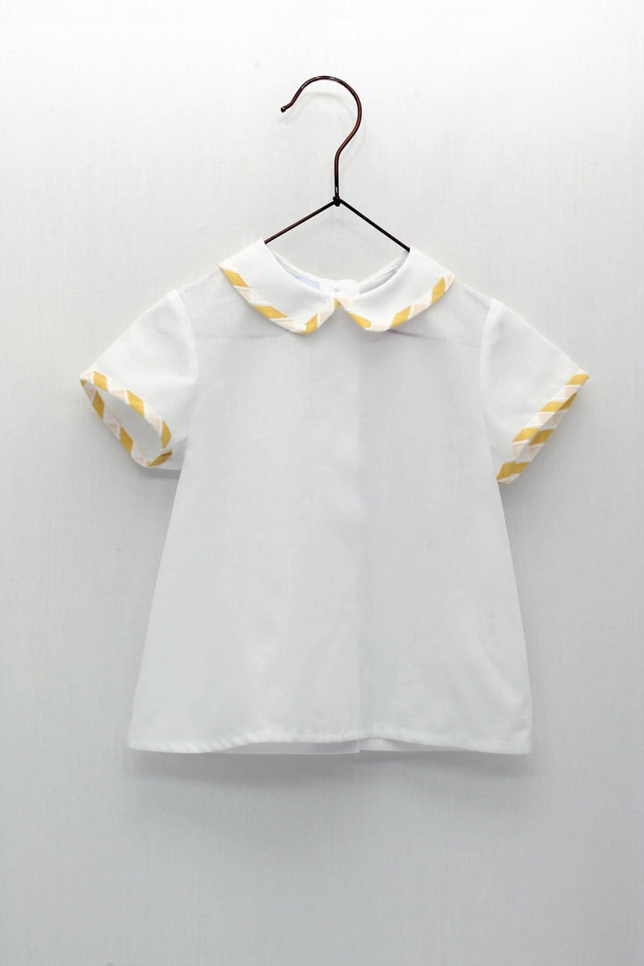 Foque "Sawyer" Lemon Striped Dungarees & Shirt - Millie and John