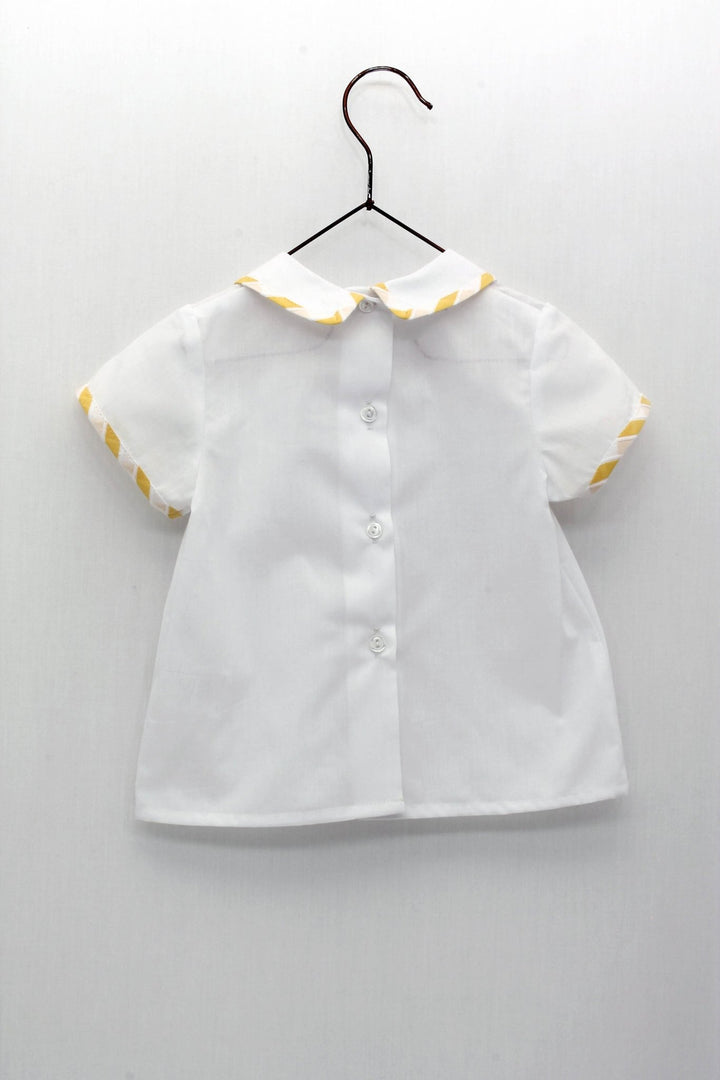 Foque "Sawyer" Lemon Striped Dungarees & Shirt - Millie and John