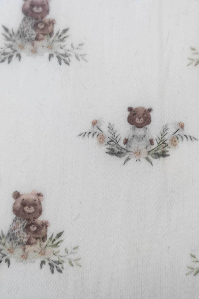 Foque "Yogi" Beige Teddy Bear Romper - Millie and John