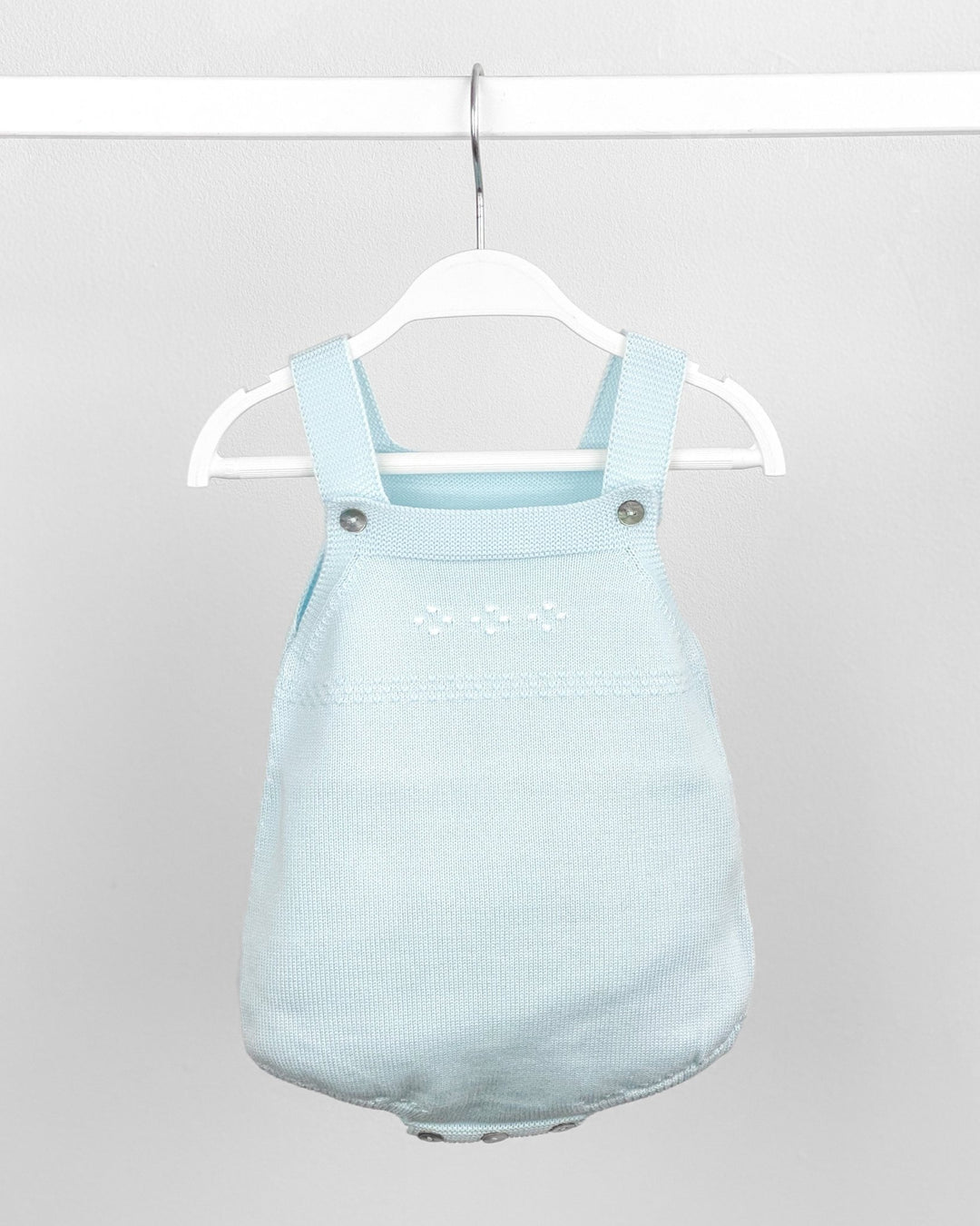 Granlei Classic Knitted Dungaree Romper - Mint - Millie and John