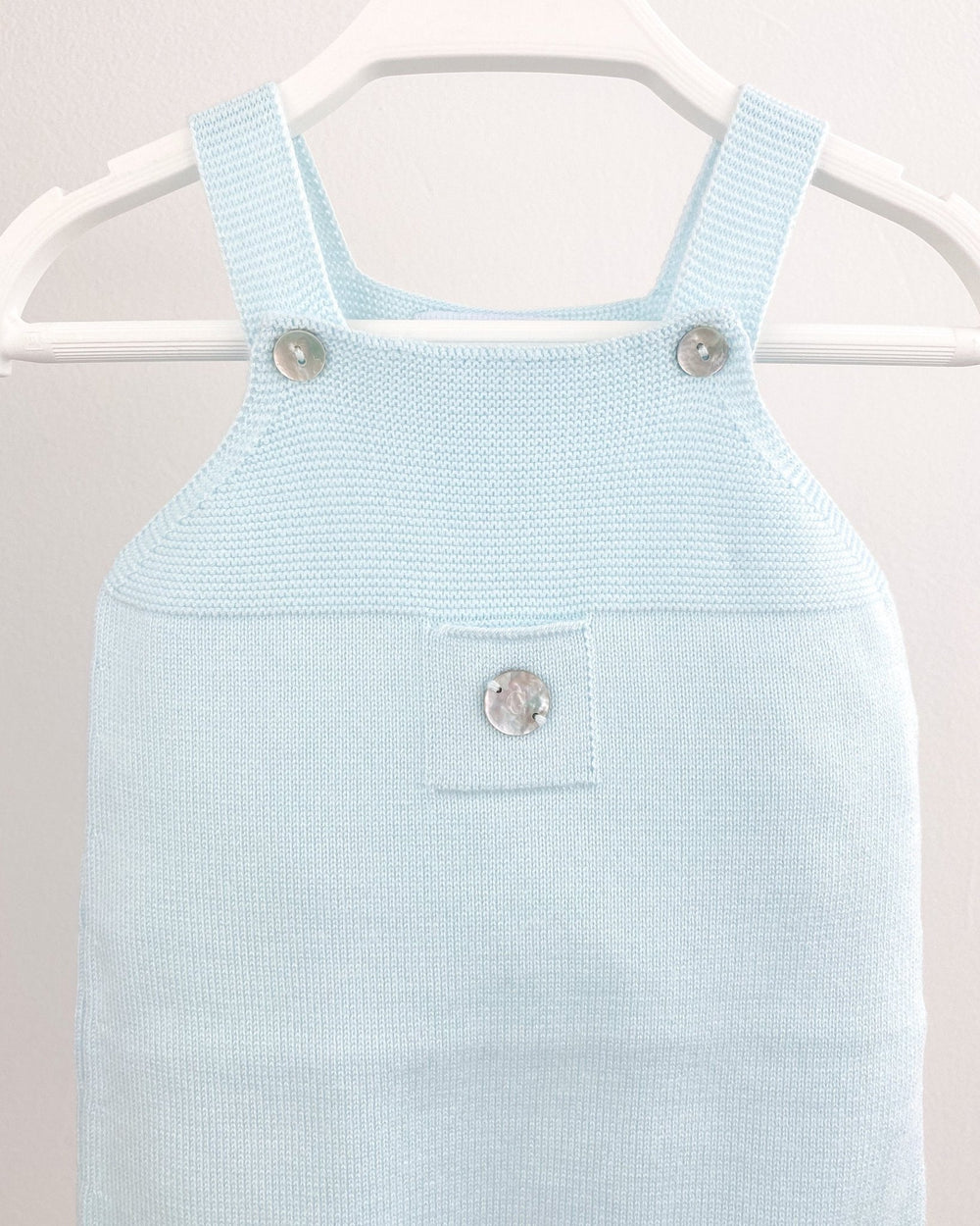 Granlei Classic Knitted Dungarees - Mint - Millie and John