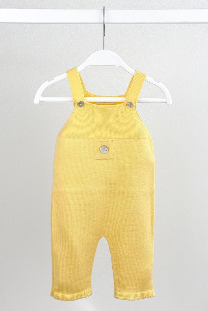 Granlei Classic Knitted Dungarees - Pale Yellow - Millie and John