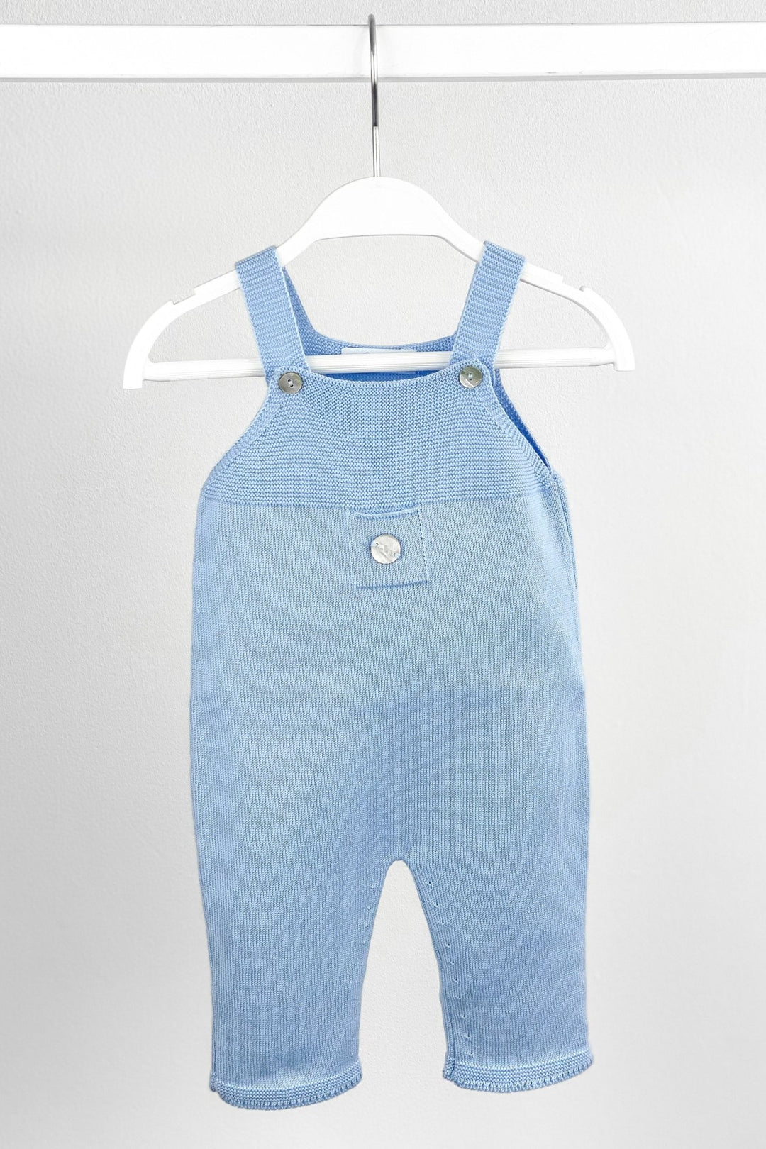Granlei Classic Knitted Dungarees - Sky Blue - Millie and John