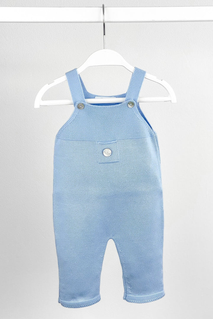Granlei Classic Knitted Dungarees - Sky Blue - Millie and John