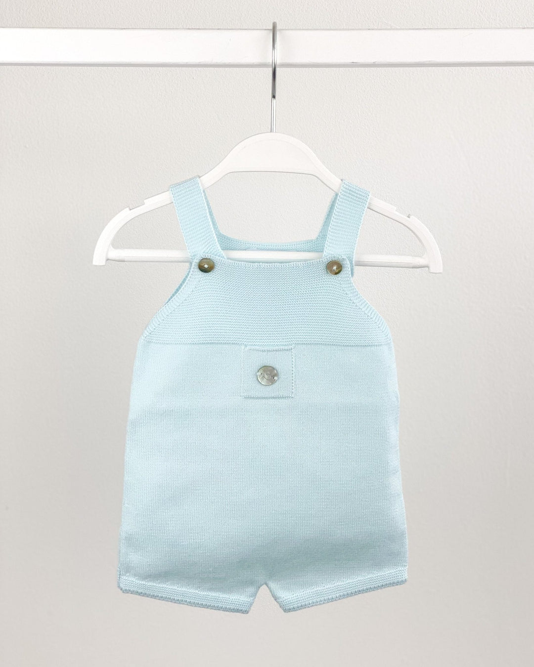 Granlei Classic Short Knitted Dungarees - Mint - Millie and John