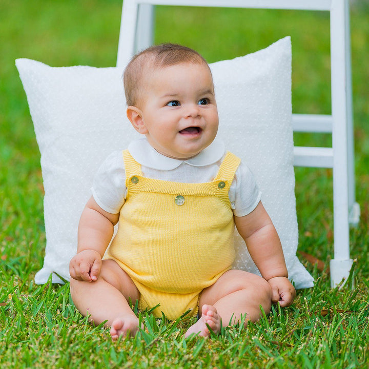 Granlei THE Knitted Dungaree Romper - Warm - Millie and John