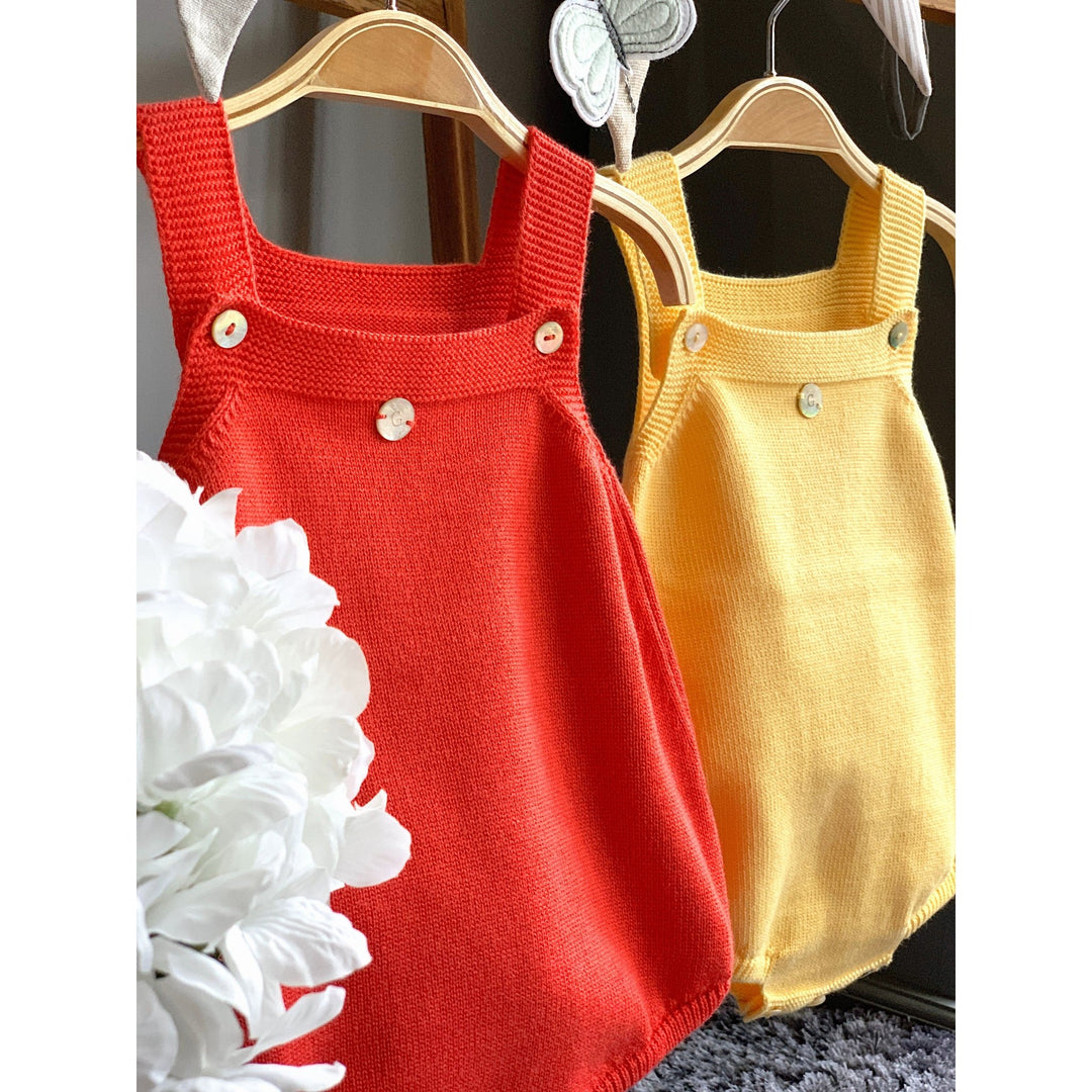 Granlei THE Knitted Dungaree Romper - Warm - Millie and John