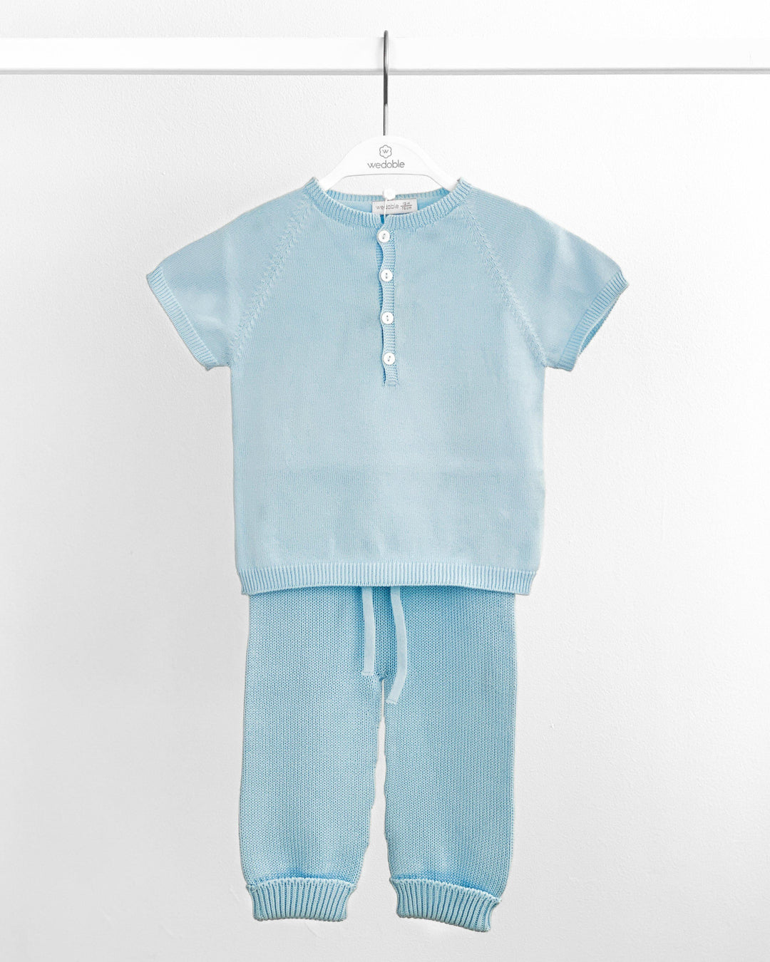 Wedoble "Herbie" Cloud Blue Knitted Tracksuit | Millie and John