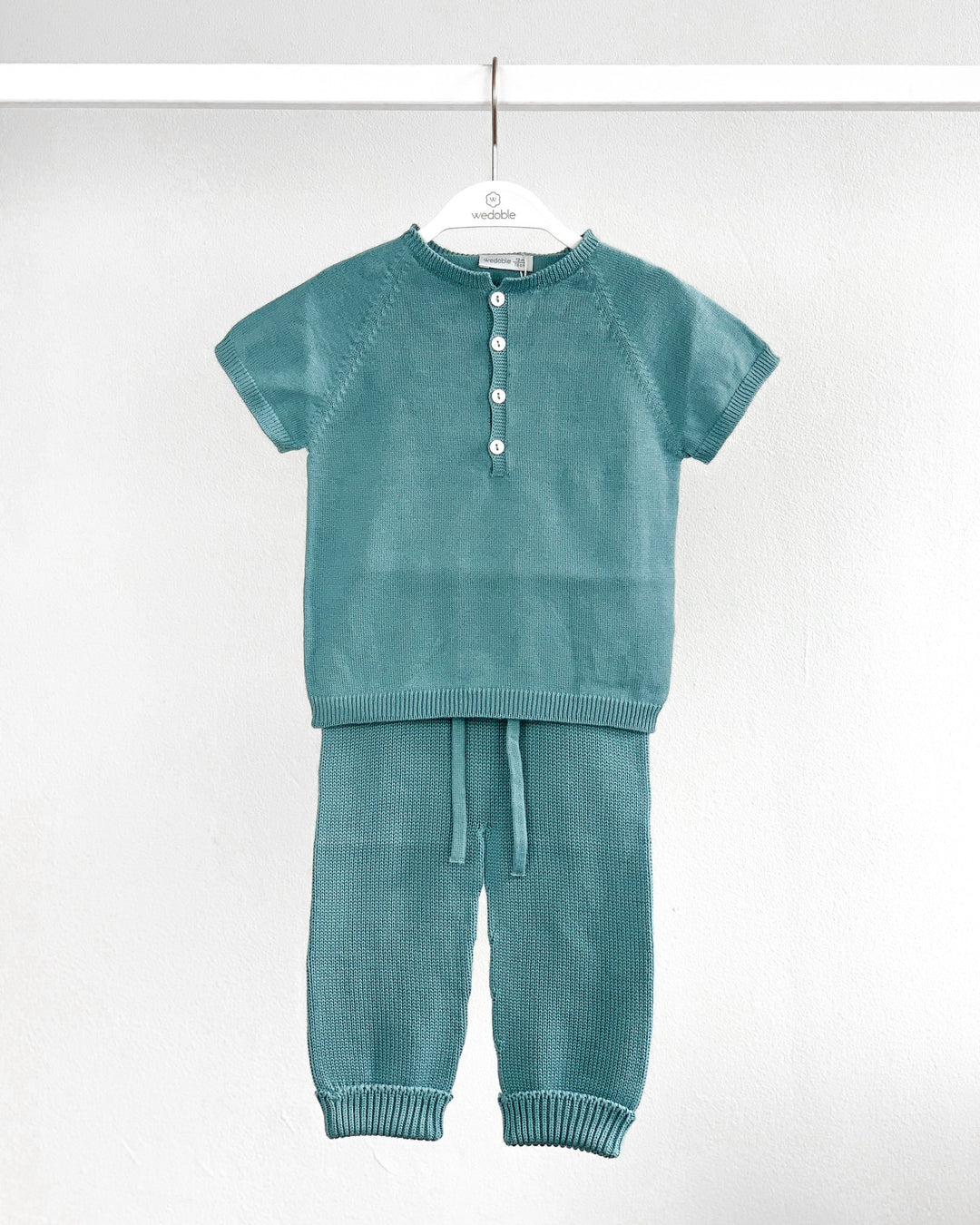Wedoble "Herbie" Teal Knitted Tracksuit | Millie and John