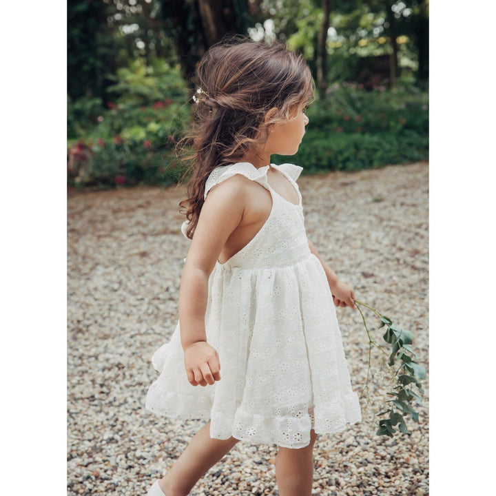 Wish + Wonder "Hermione" Silk Daisy Broderie Dress | Millie and John
