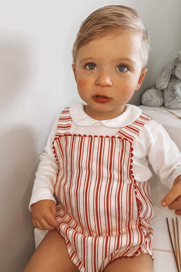 Juliana "Remy" Striped Dungaree Romper | Millie and John